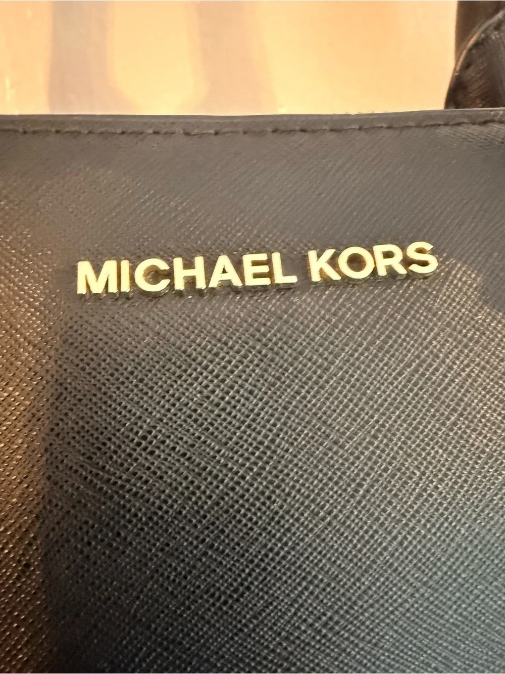 Michael Kors Black Saffiano Leather Savannah Convertible Satchel Bag